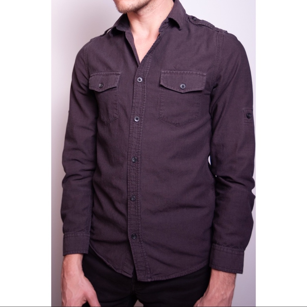 Black H&M button up casual shirt